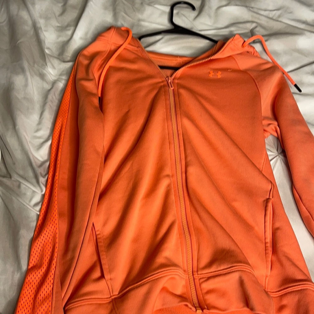 Under armor zip up orange